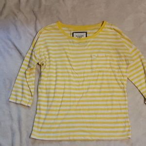 Abercrombie & Fitch size large yellow and white